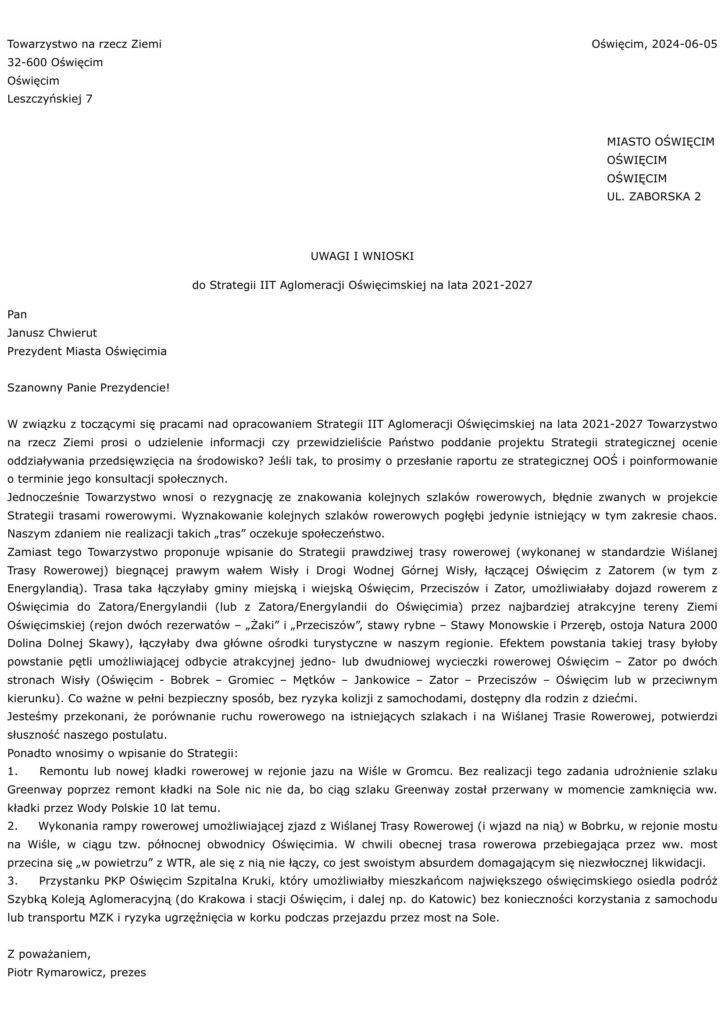 Strategia IIT Aglomeracji Oświęcimskiej na lata 2021-2027