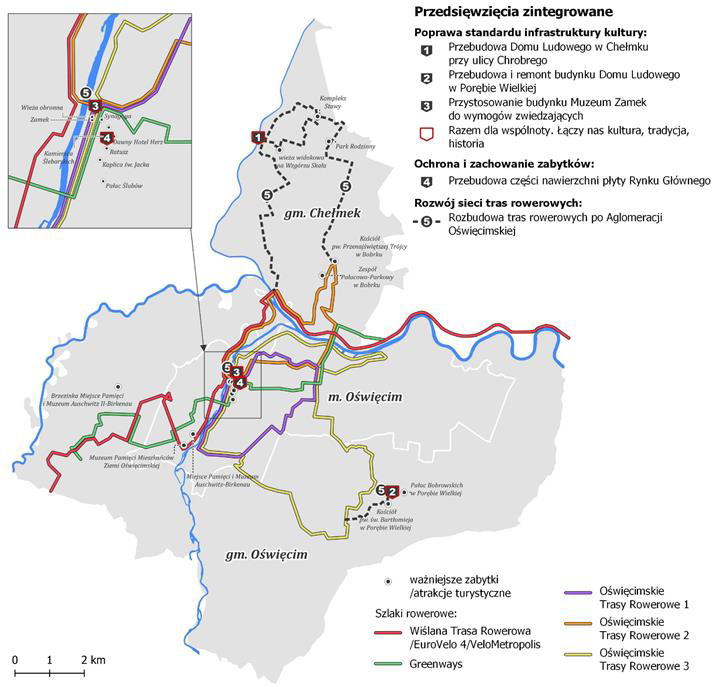 ścieżki rowerowe Aglomeracja Oświęcimska