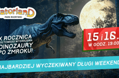 Już w najbliższy długi weekend, 15 i 16 sierpnia, Zatorland zaprasza na jubileuszową, 10. edycję wyjątkowego wydarzenia "Dinozaury po zmroku". Po zachodzie słońca, w godzinach od 19:00 do 22:30, największy w Europie Park Ruchomych Dinozaurów oraz lunapark rozbłysną tysiącami świateł, tworząc niepowtarzalną, magiczną atmosferę. Jubileusz uświetni spektakularny pokaz laserów.