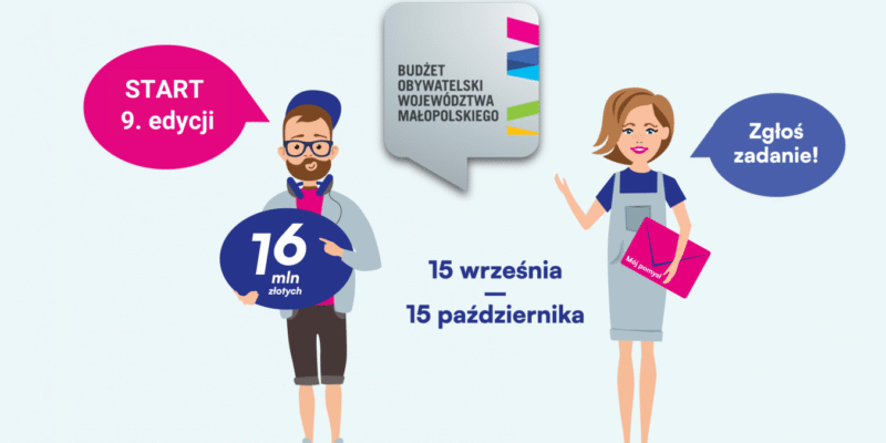 Rusza 9. edycja Budżetu Obywatelskiego Małopolski – od 15 września możesz zmieniać swój region!