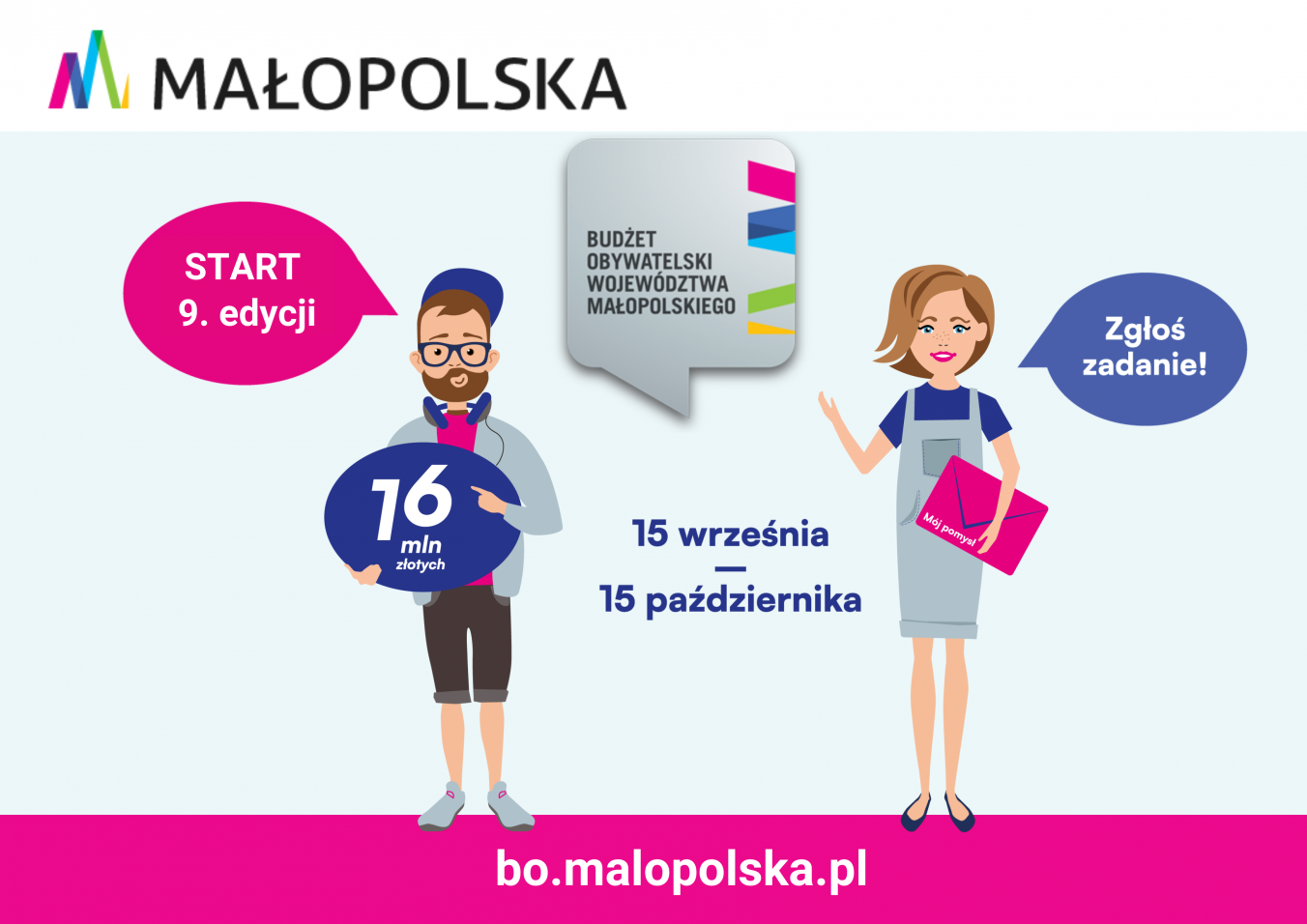 Rusza 9. edycja Budżetu Obywatelskiego Małopolski – od 15 września możesz zmieniać swój region!