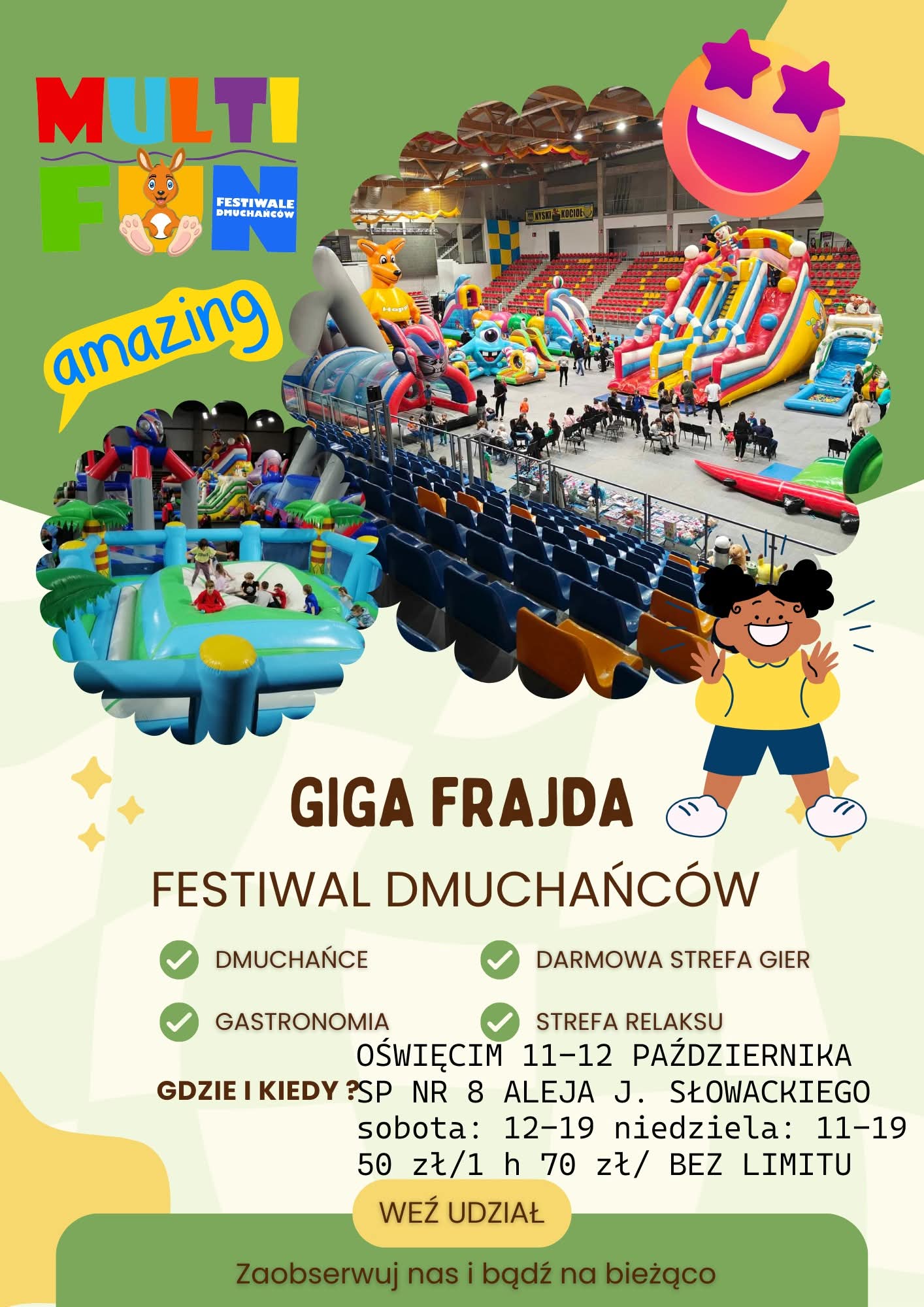 Giga Frajda przyjeżdża do Oświęcimia! – Festiwal Dmuchańców