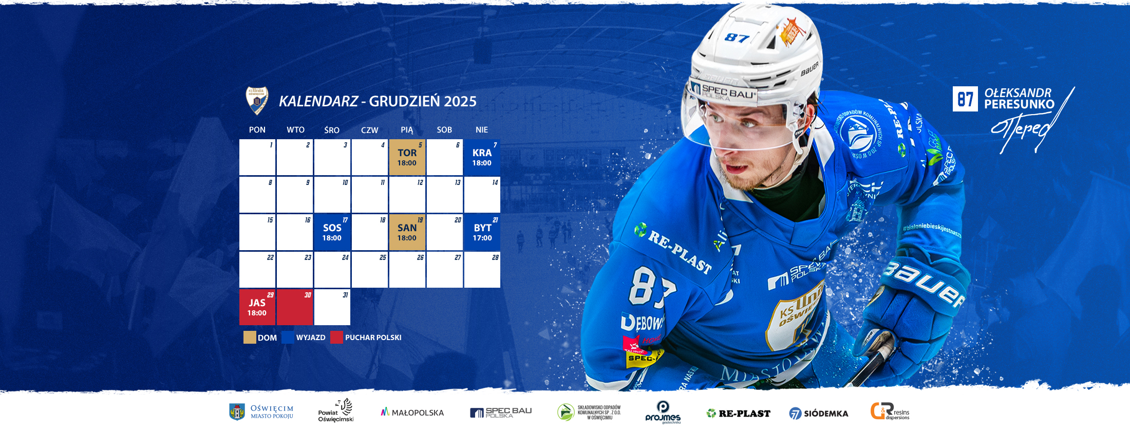 Grudzień pełen emocji! Unia Oświęcim zagra o finał Pucharu Polski i najważniejsze punkty ligi