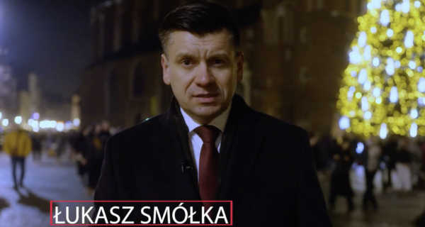 życzenia marszałka województwa rynek główny w Krakowie choinka kościół mariacki