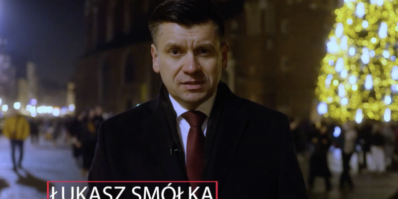 życzenia marszałka województwa rynek główny w Krakowie choinka kościół mariacki