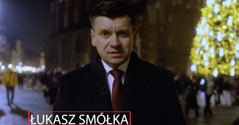 życzenia marszałka województwa rynek główny w Krakowie choinka kościół mariacki