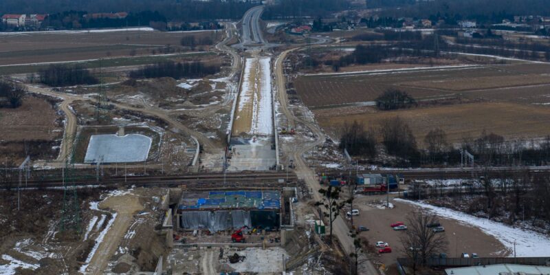 Budowa obwodnicy Oświęcimia i przygotowania do wykonania tunelu pod czynną linią kolejową
