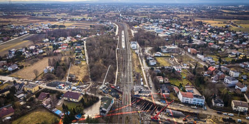 Budowa tunel pod torami PKP ulica Warszawska Oświęcim rondo skrzyżowanie DW934 DK44 prace 2026