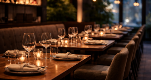 Pusta restauracja Oświęcim goście stoliki marketing gastronomiczny artykuł sponsorowany