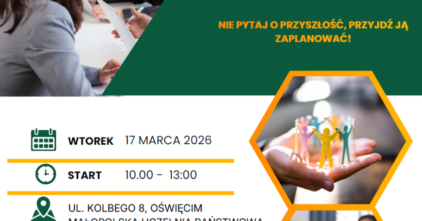 Targi Pracy i Edukacji 2026 w Oświęcimiu odbędą się 17 marca w Małopolskiej Uczelni Państwowej przy ul. Kolbego 8 – wydarzenie skierowane do osób szukających pracy i młodzieży planującej edukację.