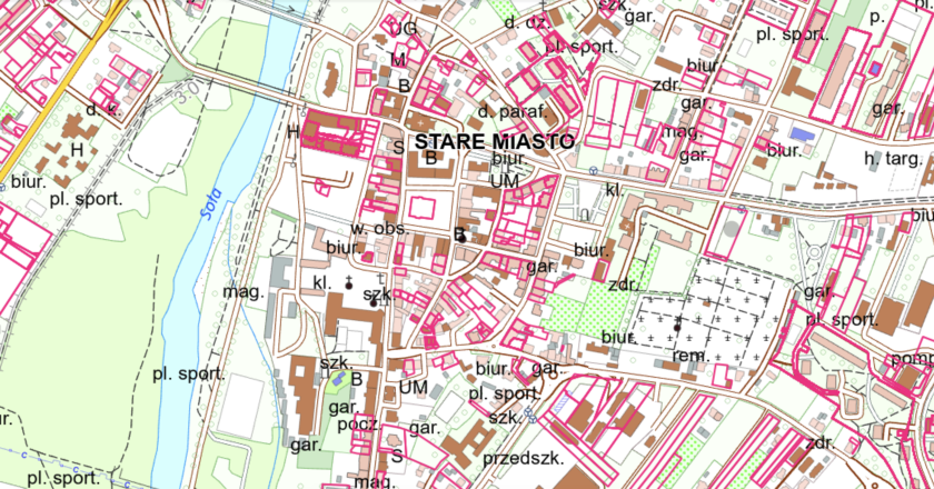 Mapa usługa KICN Krajowa Integracja Cen Nieruchomości geoportal Polska powiaty RCN transakcje 2026