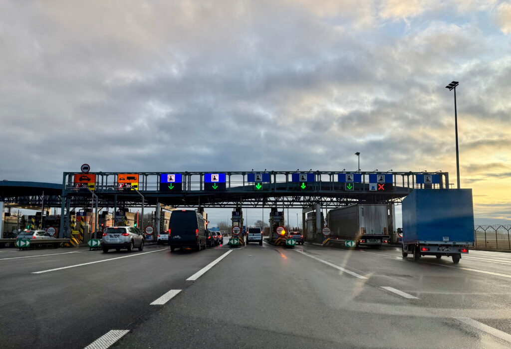 Autostrada A4 między Katowicami a Krakowem z bramkami poboru opłat
