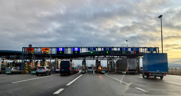 Autostrada A4 między Katowicami a Krakowem z bramkami poboru opłat