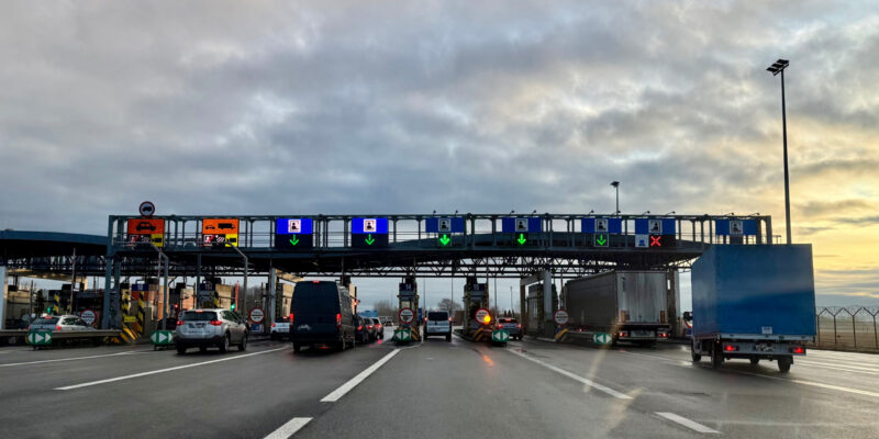 Autostrada A4 między Katowicami a Krakowem z bramkami poboru opłat