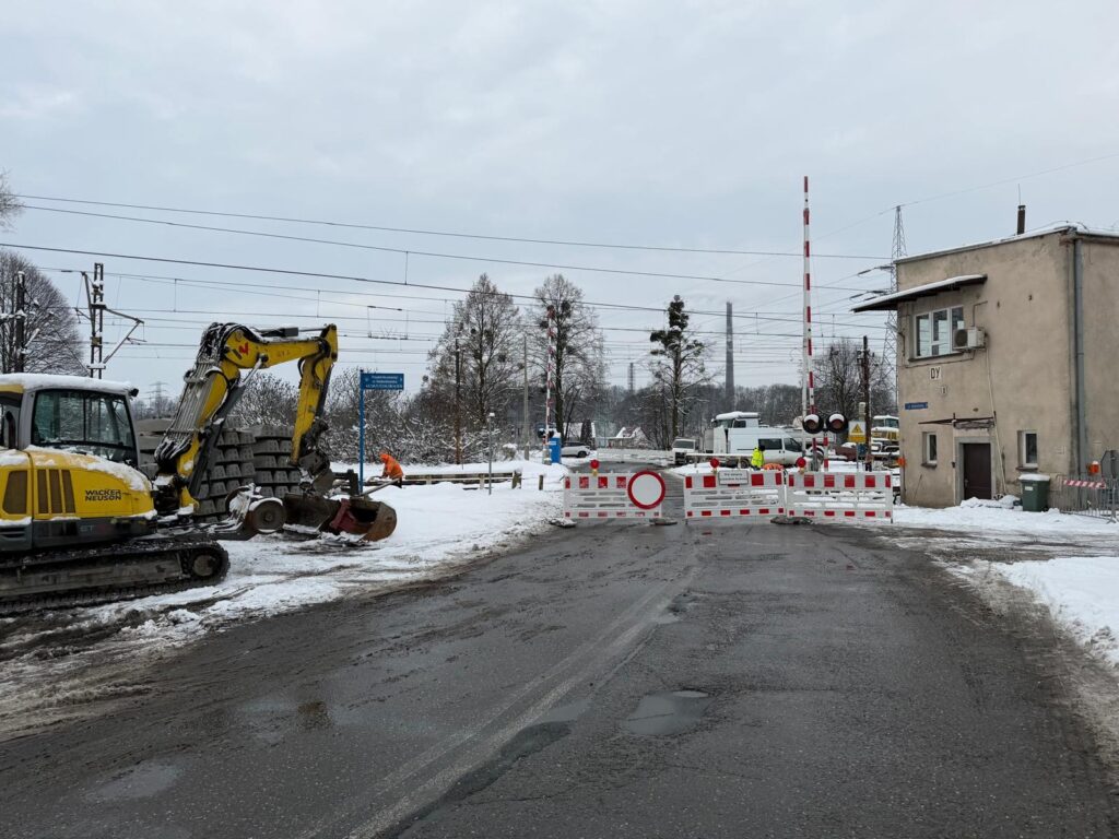 Ulica Nadwiślańska Oświęcim zamknięta remont przejazd kolejowy Dwory PKP prace 2026