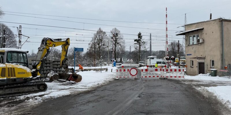 Ulica Nadwiślańska Oświęcim zamknięta remont przejazd kolejowy Dwory PKP prace 2026