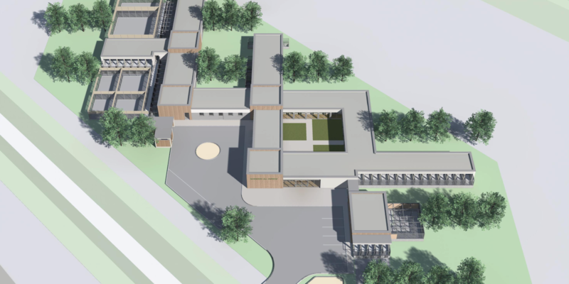 Wizualizacja projekt nowe schronisko dla zwierząt Kamyczek Oświęcim budowa lokalizacja Kamieniec