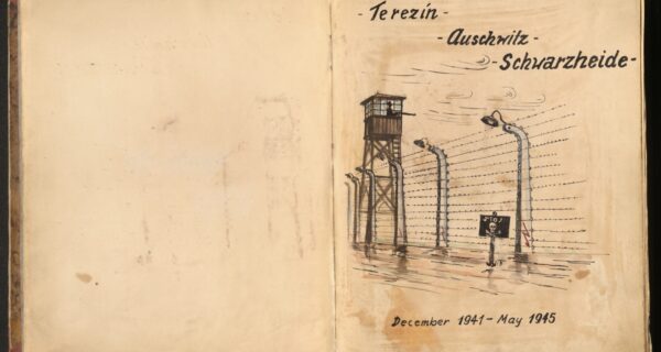 Oryginalne rysunki i akwarele Alfreda Kantora z dziennika dokumentującego pobyt w getcie Theresienstadt i obozie Auschwitz-Birkenau – nowy nabytek zbiorów Muzeum Auschwitz, 2026