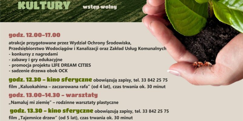 Atrakcje z okazji Dnia Ziemi w Oświęcimiu – kino sferyczne, warsztaty rodzinne i sadzenie drzewa przy OCK, 18 kwietnia 2026